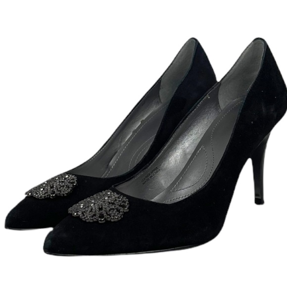 Tahari Shoes - Tahari Accord Black Pointed Toe Suede High Heels Size 8